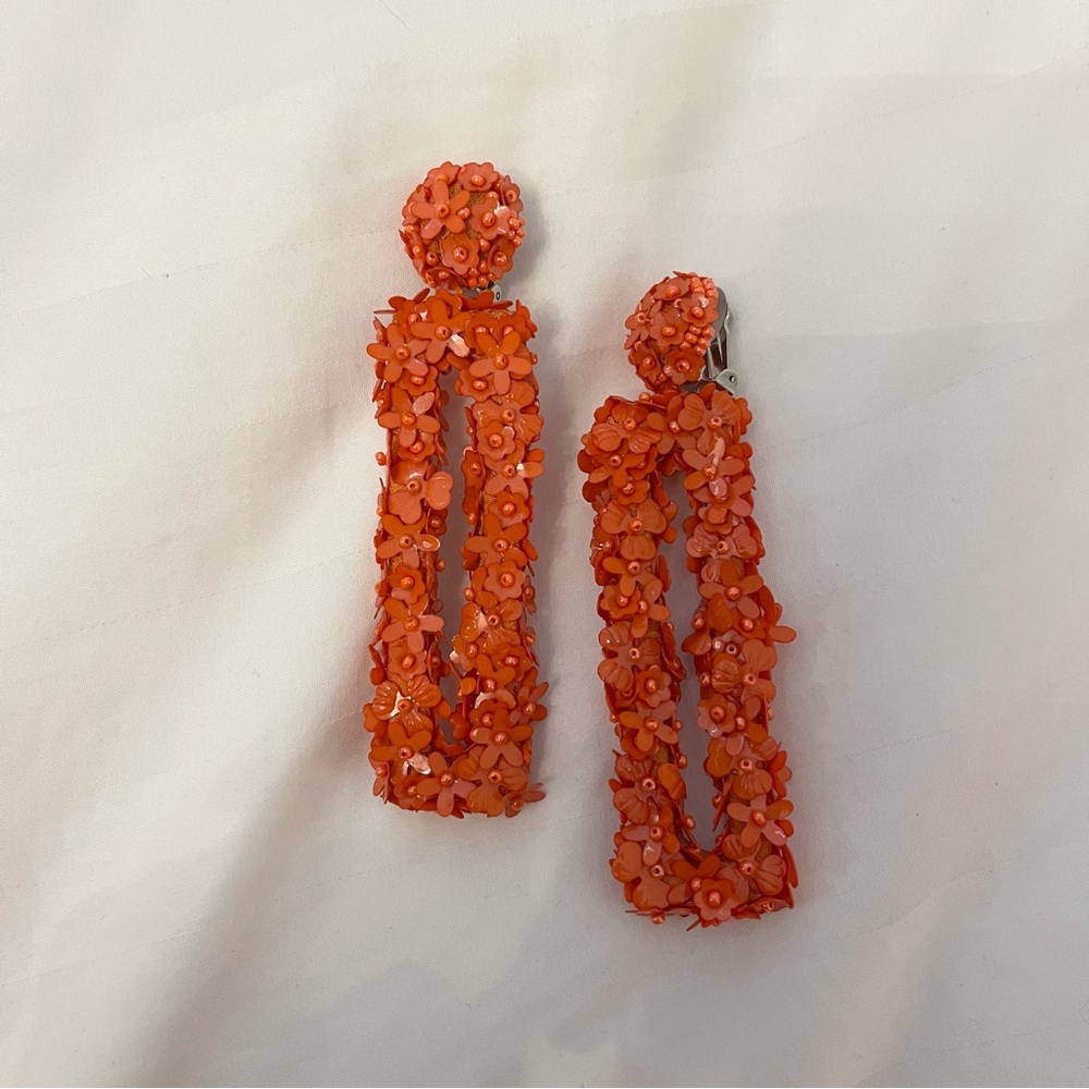 Sachin + Babi Orange Statement Earrings
